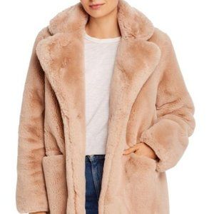 NWOT Apparis Sophie Faux Fur Coat in Sand